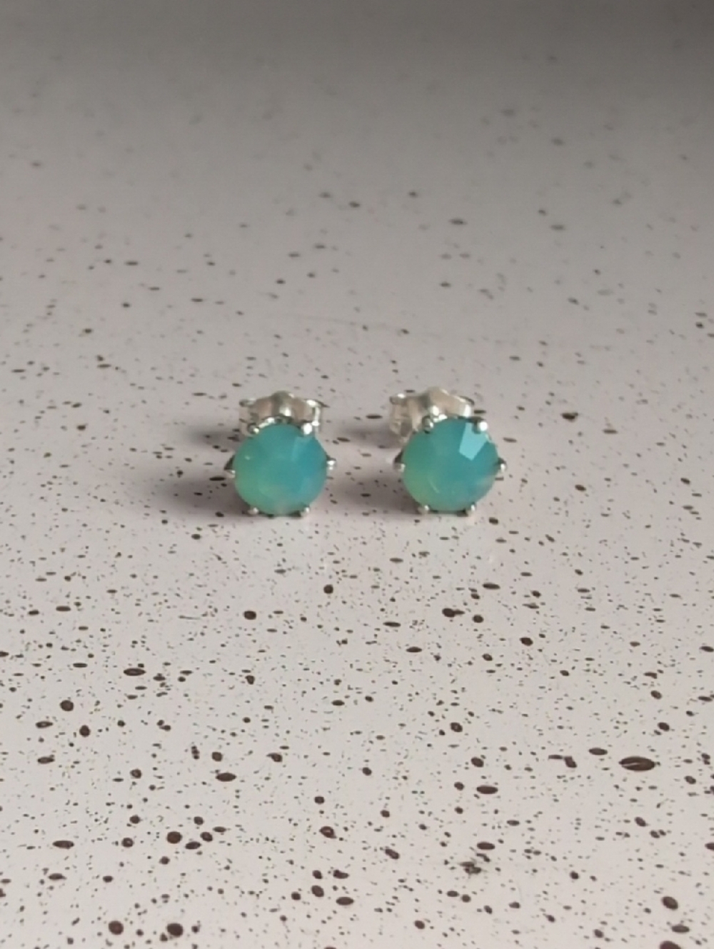 Vintage Swarovski Crystal Sterling Silver Stud Earrings